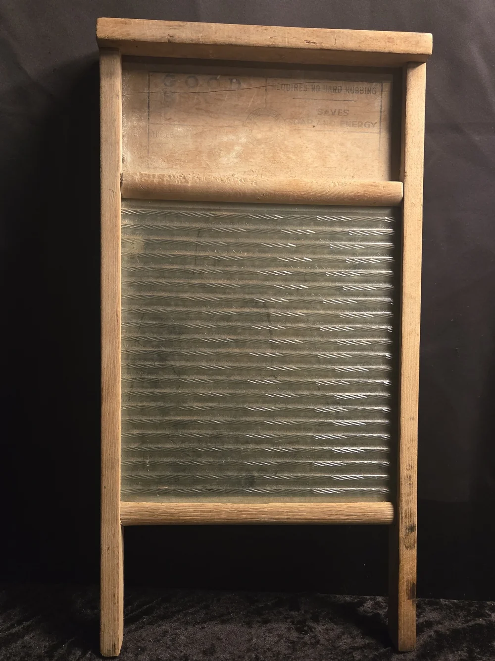 Vtg Cupples GOOD HOUSE KEEPERS Washboard WOOD & Glass St Louis